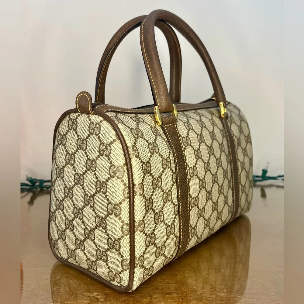 SOLD: Vintage Gucci Sherry Line Boston Bag Authentic 1980’s w/Dust Cover - Picture 7 of 17